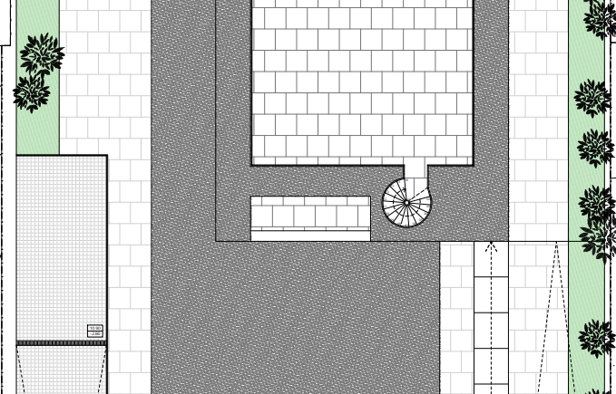 Marina Residence 48 - Floorplan of rooftop terrace